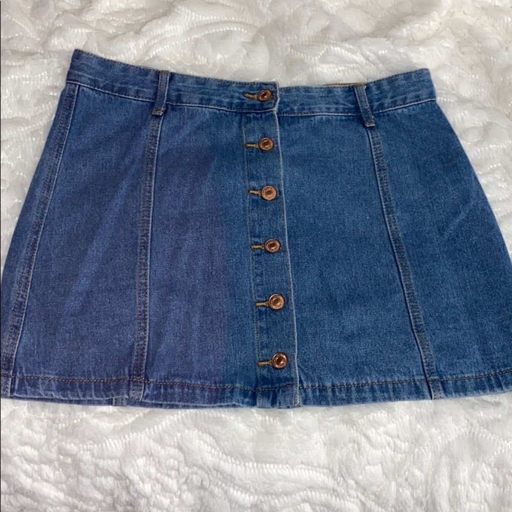 Forever 21 light wash jean skirt